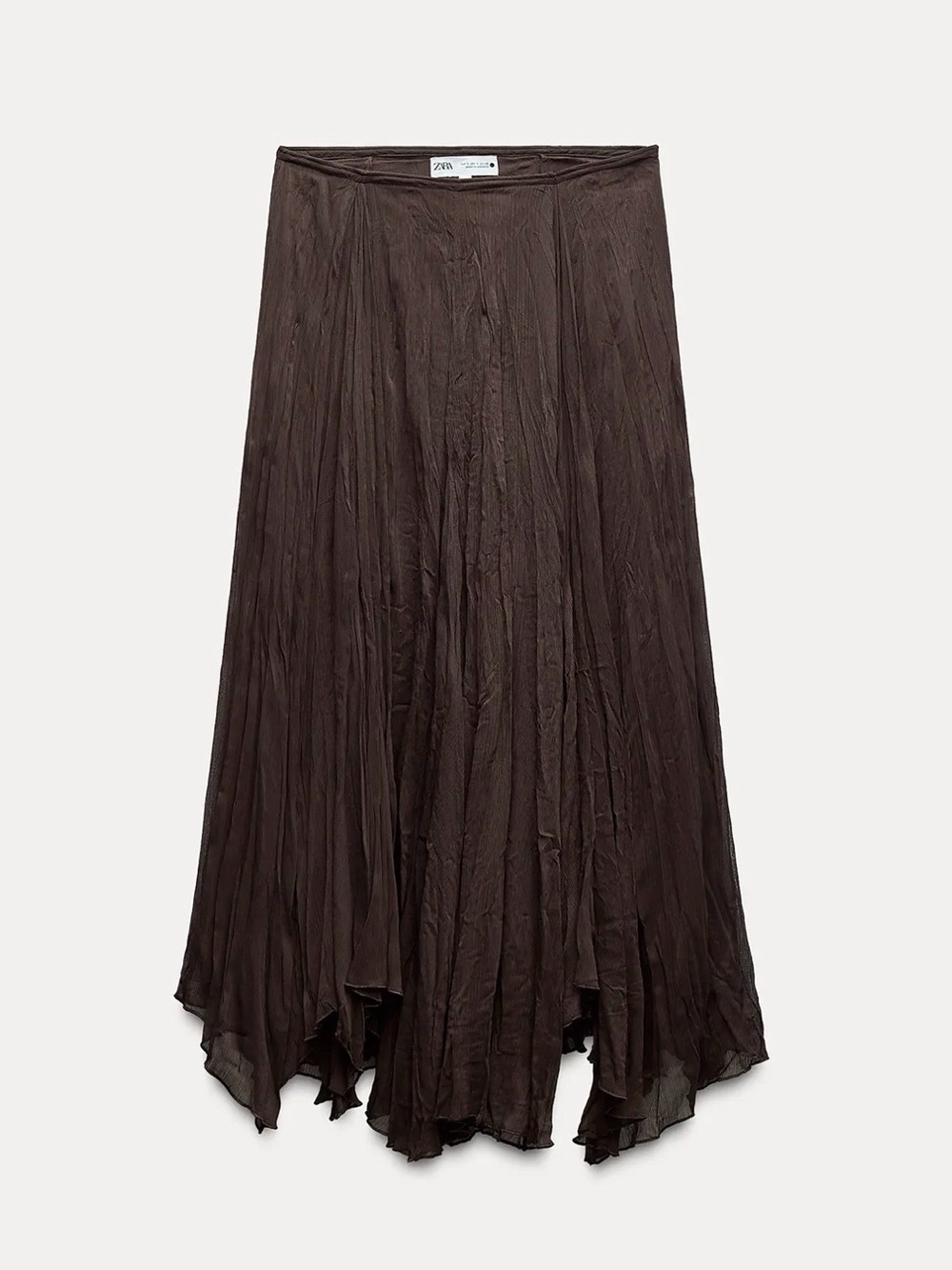 Zara Brown Midi Skirt